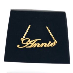 14K Gold Plated Name Necklace  - Annie